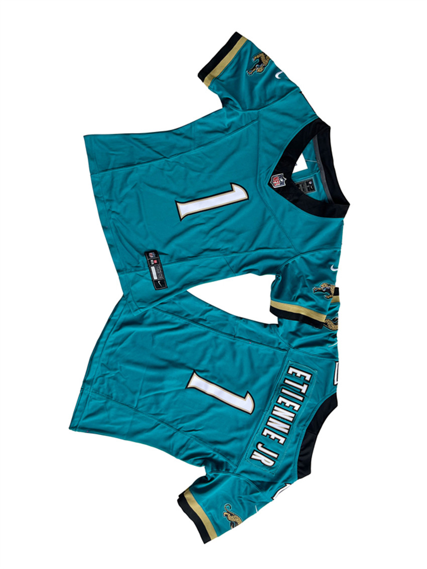 Women's Teal Jacksonville Jaguars #1 Travis Etienne JR 2024 F.U.S.E Prowler Throwback Vapor Limited Stitched Football Jersey(Run Small)